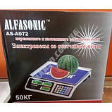 Торгові електронні ваги Alfasonic AS-A072 до 50 кг, фото 7