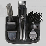 Машинка тример для стриження волосся KEMEI KM-600 (11 В 1 + Підставка), фото 8