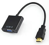 Адаптер-конвертор HDMI на VGA (перехідник) Converter емулятор монітора, фото 3
