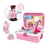 ПОРТАТИВНИЙ РЮКЗАК COSMETICS TOY 8239, ІГРОВИЙ НАБІР РЮКЗАК САЛОН КРАСОТИ ДЛЯ ДІВЧИНКИ, фото 4