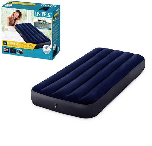 Надувний велюровий матрац Intex 64756 (76 x 191 x 25 см.) КРАЩА ЦІНА!