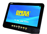 Телевізор акумуляторний LED TV NS-1001, USB, Екран 13,8 дюймів, 220 В та 12 В(ПортТел_NS-1001USB), фото 3