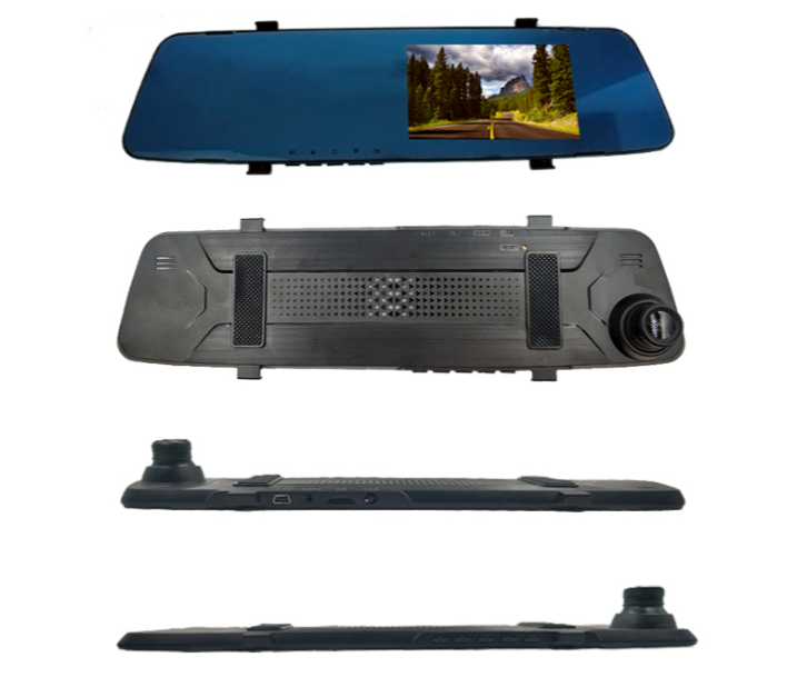 Автомобільне дзеркало відеореєстратор для авто на 2 камери VEHICLE BLACKBOX DVR 1080p камерою заднього виду.