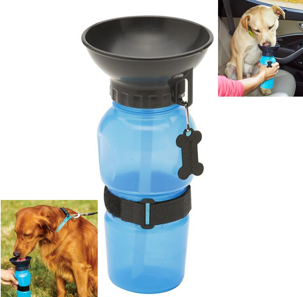 Дорожня поїлка для собак Aqua Dog 550 мл Blue