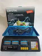 УЦЕНКА. Торговые Весы электронные с калькулятором Crystal 50 kg 6V(плохая коробка 118)