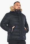 Комфортна чорно-синя куртка чоловіча модель 49868, фото 7