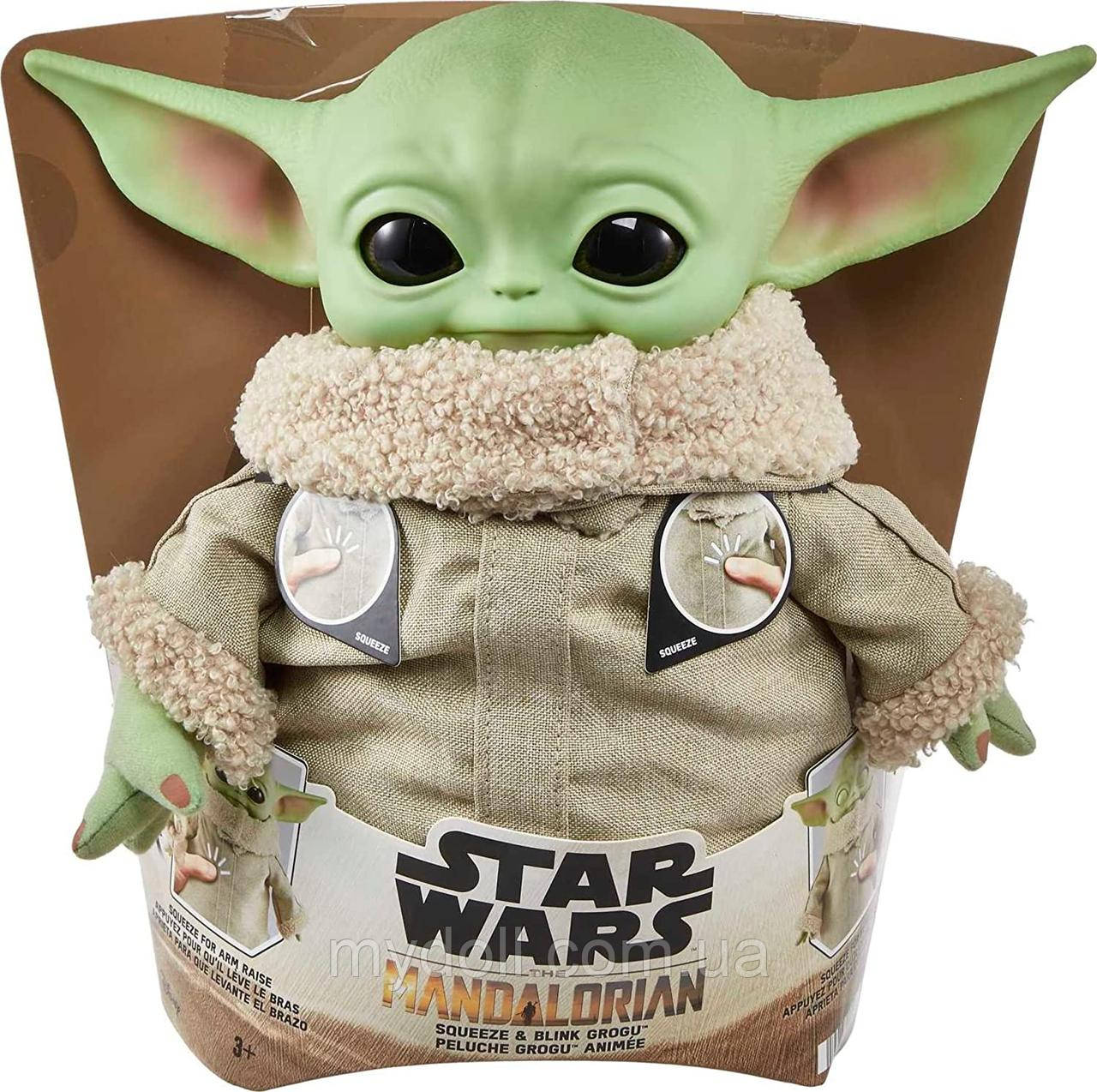 Малюк Йода версія 3.0 Інтерактивна М'яка фігурка Star Wars Грогу Дитя Grogu Squeeze Blink Plush Toy HJM25