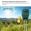 Вимірювач кислотності pH, вологості, освітленості ґрунту ЕТП-301 (3 в 1), фото 6