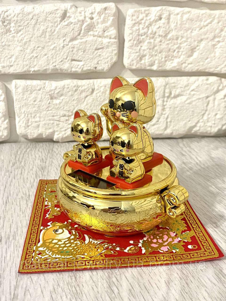3 котика Манэки Нэко - привлекают удачу, богатство, счастье, любовь и процветание - фото 2 - id-p1763349838