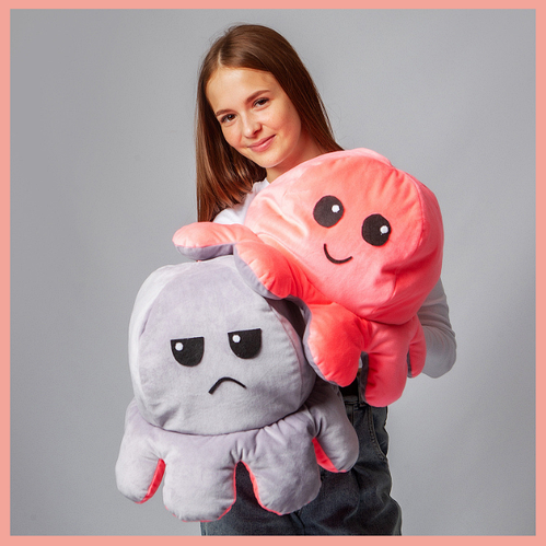 Игрушечный осьминог перевертыш, Подарок для девушки мягкая игрушка ...