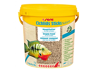 Корм Sera Cichlids Sticks Nature 10L. Сытный корм очень хорошего качества в виде палочек