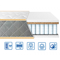 Матрас ортопедический ULTRA "2 в 1" на независимых пружинах ТМ "Eurosleep" 160х200