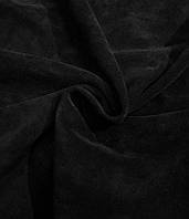 Натуральная кожа замш велюр Италия (Черный), толщина 1.2 - 1.4 мм