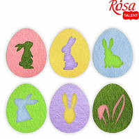 Набір фетрових заготовок Пасхальні яйця 2, 6,5*8см 12шт Rosa Talеnt