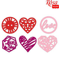 Набір фетрових заготовок Love 6*6см 6шт Rosa Talеnt