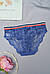 Труси жіночі бавовняні з гіпюром синього кольору 154527S, фото 2