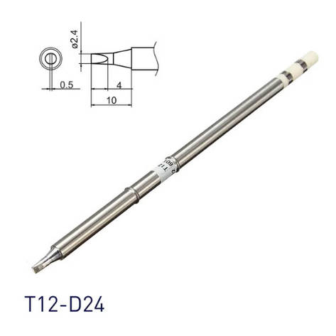 Жало накінечник T12-D24 Клин для паяльника паяльної станції Hakko T12, фото 1