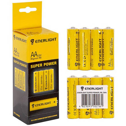 Батарейка AA R6 Enerlight сольова 1.5В, фото 3