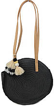 Екологічна солом'яна жіноча плетена сумка Esmara чорна