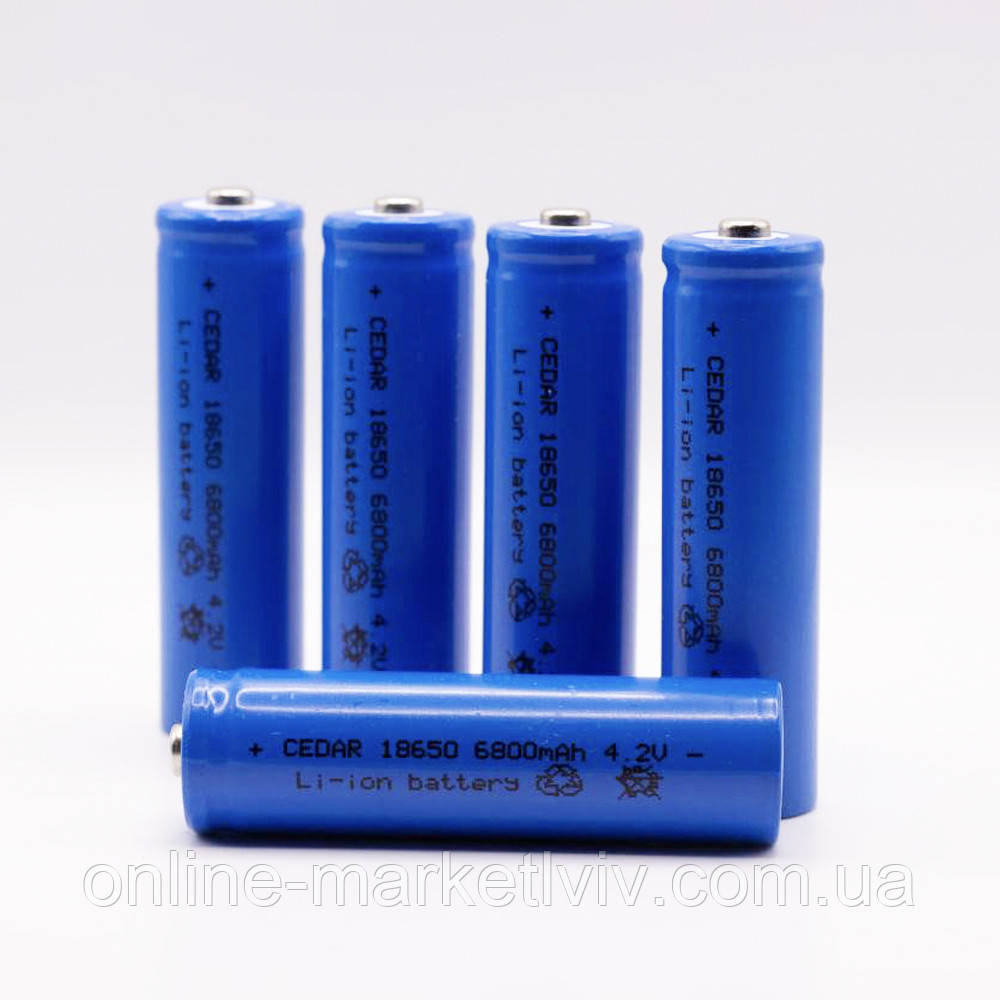 Батарейка многоразовая Li-lon 18650 (6800 мАч) BATTERY / Батарейка аккумуляторная - фото 10 - id-p1763395708
