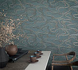 Шпалери вінілові на флізеліновій основі зелений Marburg Kumano 1,06 х 10,05м (34588), фото 9