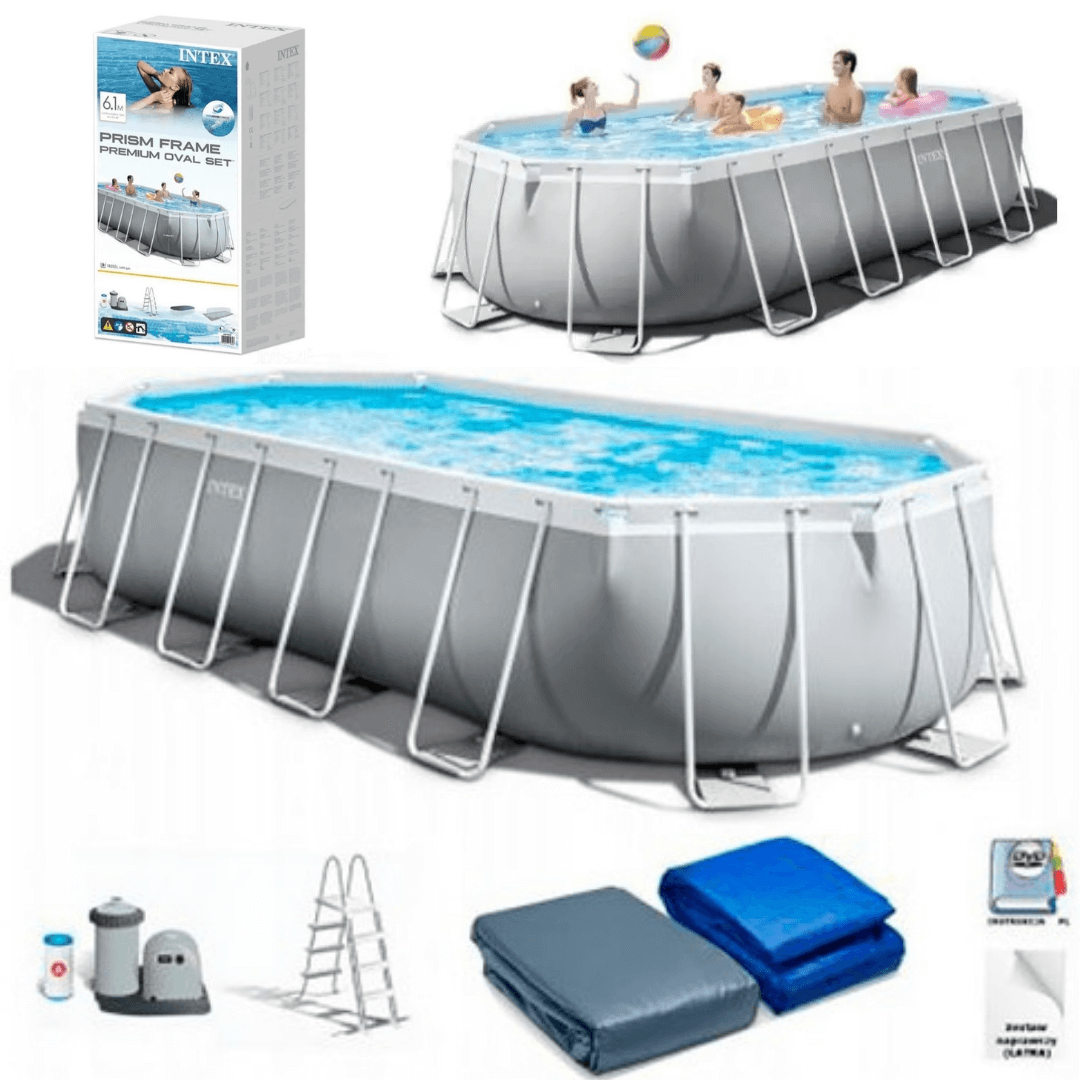 Каркасный бассейн Intex 26798 овальный с лестницей и фильтром ...