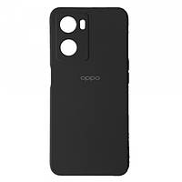 Чохол накладка бампер для OPPO A57S Silicone Case Колір Чорний (Black) Full