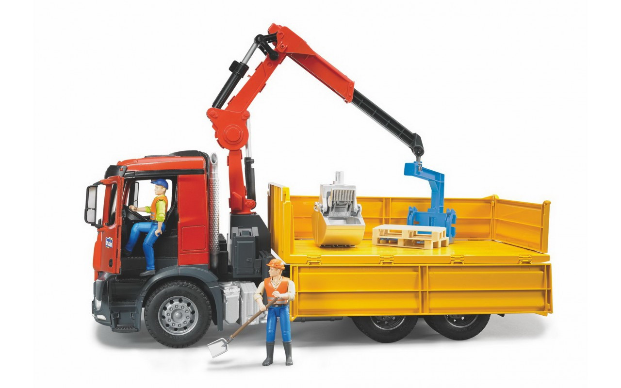 Игрушка BRUDER Самосвал Mercedes Benz Arocs с манипулятором