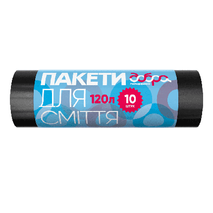Пакети для сміття ТМ Добра Господарочка 120л /10 шт HDPE (1727), фото 1