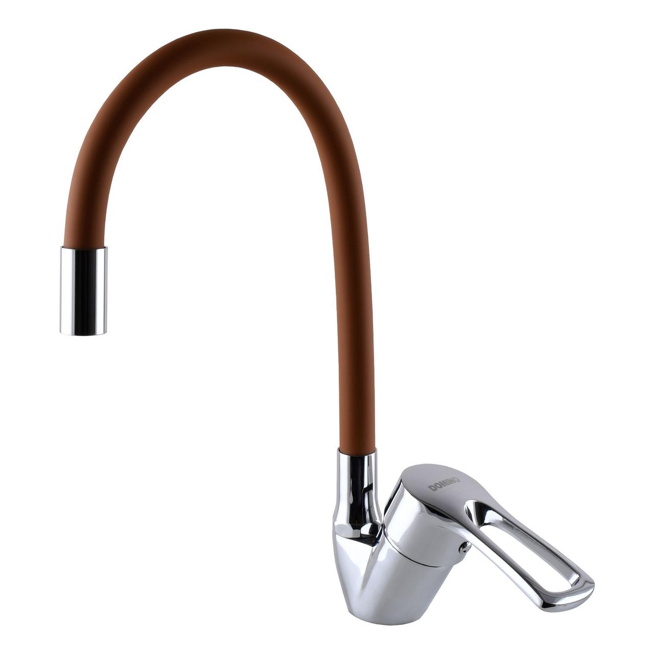 Змішувач для кухні гнучкий коричневий Domino Sirius, фото 1