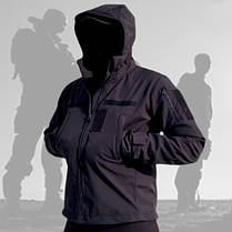Тактична Куртка Soft Shell (М-3XL) Непромокальна Демісезонна Чорна, фото 3