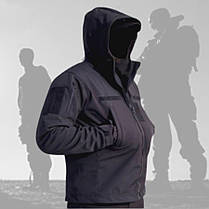 Тактична Куртка Soft Shell (М-3XL) Непромокальна Демісезонна Чорна, фото 3