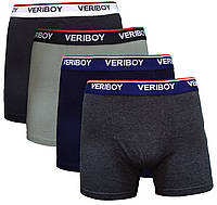 Трусы мужские боксеры хлопковые широкая резинка однотонные VERIBOY р. XL, XXL, 3XL, 4XL