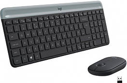 Комплект: клавіатура і миша Logitech MK470 Wireless Slim Graphite (920-009206)