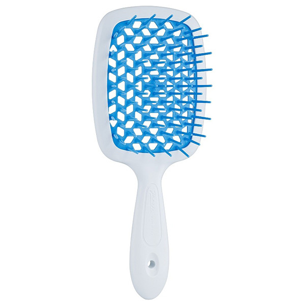 Щітка для волосся Janeke Superbrush Білий із блакитним