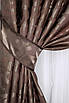 Комплект штор (2шт. 1,5х2,7м.) жакард, колекція "Вензель". Колір світло-коричневий. Код 478ш 30-219, фото 6