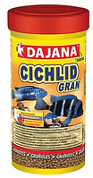 Корм Dajana Cichlid Gran 250 ml. Корм в виде гранул для маленьких и средних цихлид