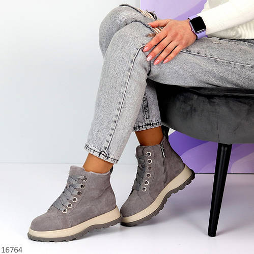 Стильные женские ботинки демисезонные замшевые, цена 1584 грн — Prom.ua ...