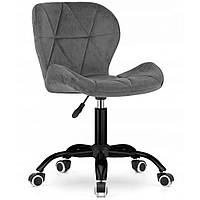 Крісло офісне на колесах Bonro Бонро B-531 велюр сіре (42300148)