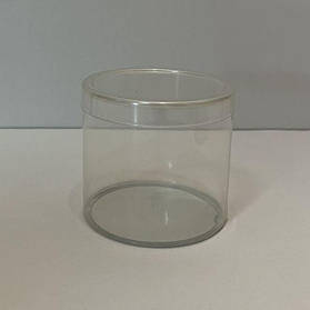 Прозорий пластиковий тубус 80х80 мм.