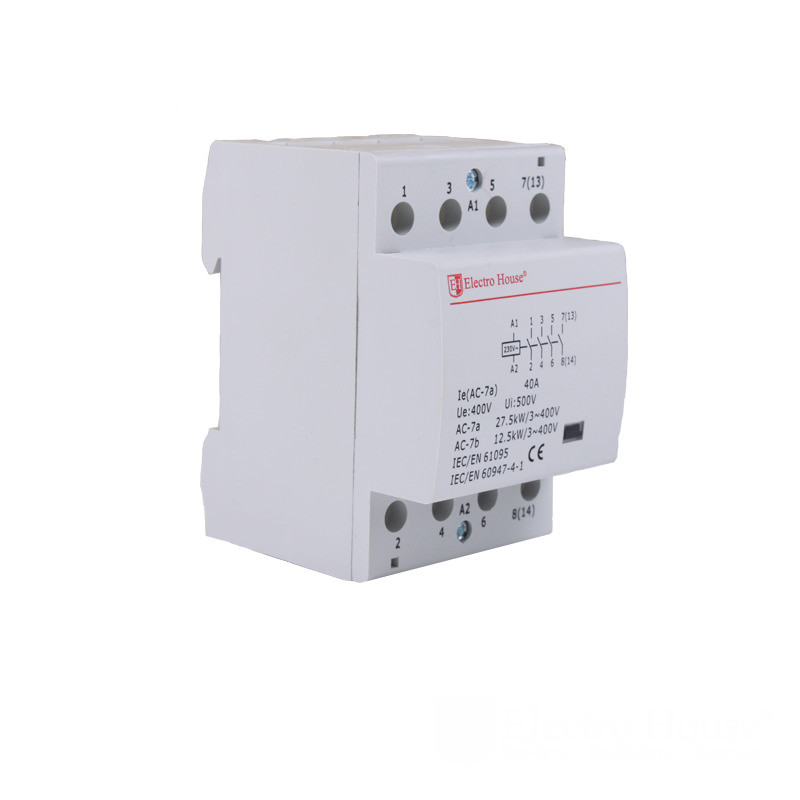 Контактор модульний 40 A 230V 4 нормально відкритих контактів