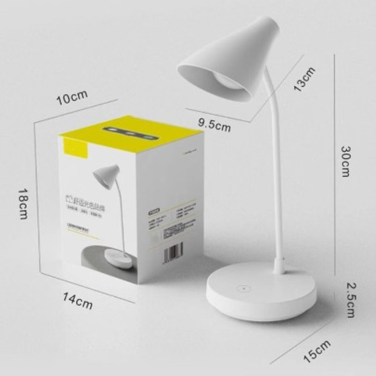 LED світильник настільний конусний Блакитний з акумулятором