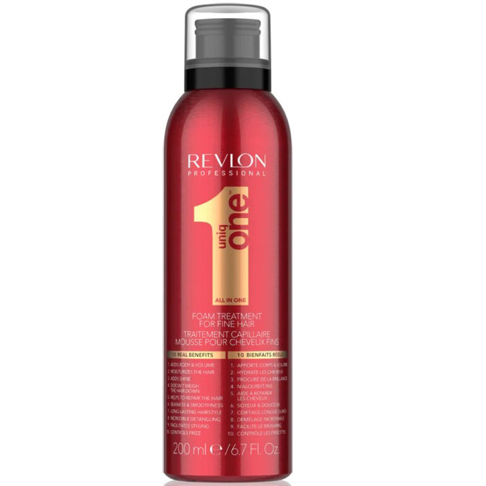 Незмивна пінка-маска для волосся Revlon Professional Uniq One Foam Treatment For Fine Hair 200 мл, фото 1