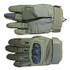 Рукавички тактичні оливково - зелені із закритими пальцями розмір L, обхват долоні 20-22см, BC-8798, фото 10