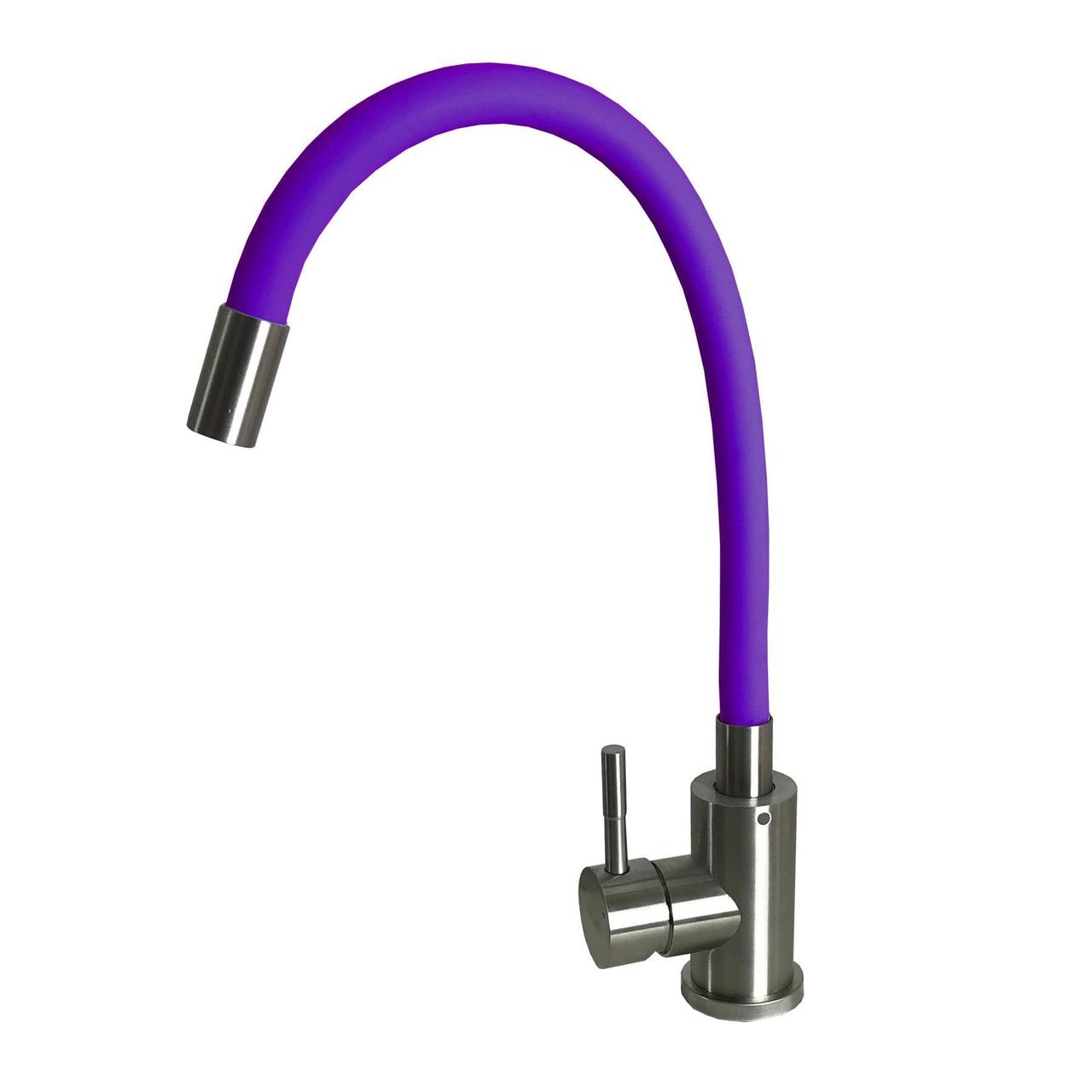 Змішувач для кухні гнучкий фіолетовий MixMira Alpen, фото 1