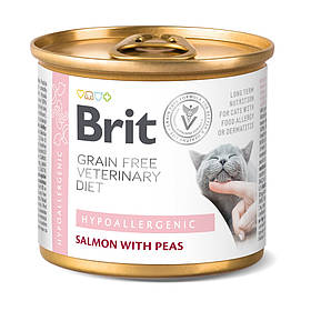 Лікувальний вологий корм Brit VetDiets для котів із харчовою алергією 200 г
