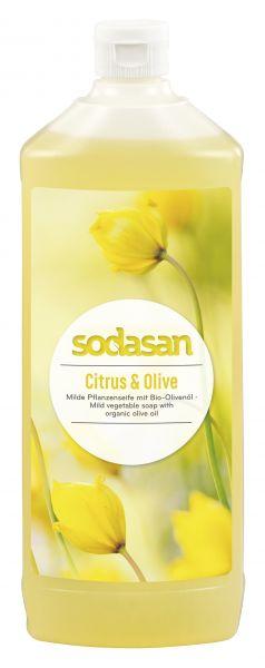 SODASAN Органічне мило Citrus-Olive рідке, бактерицидне з цитрусовою й оливковою оліями 1 л
