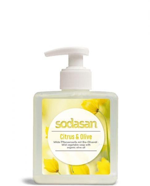 SODASAN Органічне мило Citrus-Olive рідке, бактерицидне з цитрусовою й оливковою оліями 0,3 л