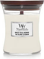 Ароматическая свеча с ароматом жасмина Woodwick Mini White Tea & Jasmine 85 г