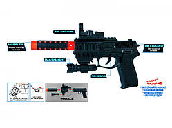 Дитяча іграшка пістолет із світлом, звуком та вібрацією, працює від батарей,арт.0318А, CAN XIN без ліхтаря